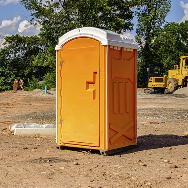 how often are the portable toilets cleaned and serviced during a rental period in Wild Peach Village